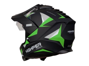 jaszmotor_webshop_highper_x_enduro_bukosisak_felnyithato_plexivel_+_ajandek_pinlock_(matt_fekete-zold-szurke) galéria