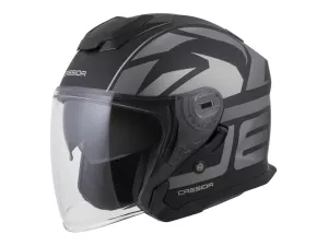 jaszmotor_webshop_cassida_jet_tech_2.0_roto_nyitott_bukosisak_napszemuveggel_(matt_fekete-szurke) galéria