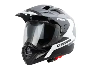 jaszmotor_webshop_cassida_tour_1.1_spectre_cross_bukosisak_felnyithato_plexivel_es_napszemuveggel,_pinlock_elokeszitessel_(matt_szurke-feher_fekete) galéria