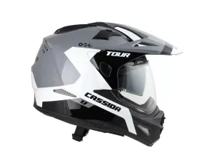 jaszmotor_webshop_cassida_tour_1.1_spectre_cross_bukosisak_felnyithato_plexivel_es_napszemuveggel,_pinlock_elokeszitessel_(matt_szurke-feher_fekete) galéria