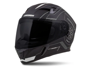 jaszmotor_webshop_cassida_integral_3.0_turbohead_zart_bukosisak_napszemuveggel,_pinlock_elokeszitessel_+_ajandek_sotetitett_plexi_(matt_fekete-feher) galéria