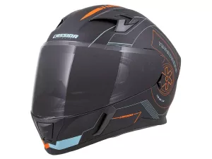 jaszmotor_webshop_cassida_integral_3.0_turbohead_zart_bukosisak_napszemuveggel,_pinlock_elokeszitessel_+_ajandek_sotetitett_plexi_(matt_fekete-narancs-kek) galéria