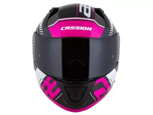jaszmotor_webshop_cassida_aero_drome_zart_bukosisak_napszemuveggel,_pinlock_elokeszitessel_+_ajandek_sotetitett_plexi_(matt_fekete-rozsaszin) galéria