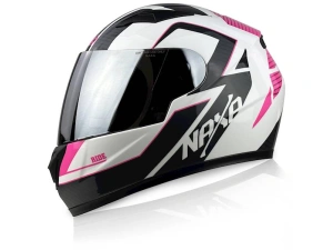 jaszmotor_webshop_naxa_f34-e_zart_gyerek_bukosisak_ezust_tukros_plexivel_(fekete-feher-rozsaszin) galéria