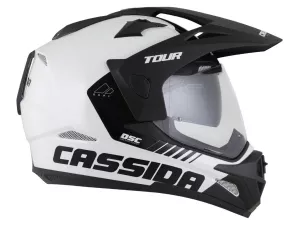 jaszmotor_webshop_cassida_tour_2.0_dual_cross_bukosisak_felnyithato_plexivel_es_napszemuveggel,_pinlock_elokeszitessel_(matt_fekete-feher) galéria