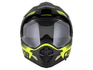 jaszmotor_webshop_cassida_tour_2.0_dual_cross_bukosisak_felnyithato_plexivel_es_napszemuveggel,_pinlock_elokeszitessel_(matt_fekete-sarga) galéria