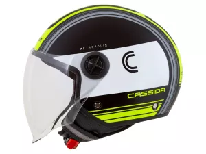 jaszmotor_webshop_cassida_handy_metropolis_nyitott_bukosisak_(fekete-feher-sarga) galéria