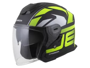 jaszmotor_webshop_cassida_jet_tech_2.0_roto_nyitott_bukosisak_napszemuveggel_(matt_fekete-sarga-feher) galéria