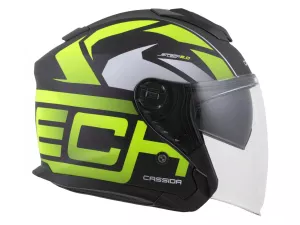 jaszmotor_webshop_cassida_jet_tech_2.0_roto_nyitott_bukosisak_napszemuveggel_(matt_fekete-sarga-feher) galéria