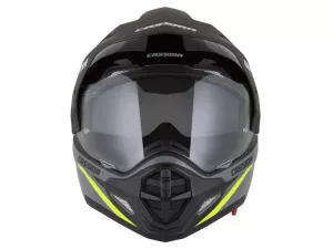 jaszmotor_webshop_cassida_tour_2.0_x-tra_cross_bukosisak_felnyithato_plexivel_es_napszemuveggel,_pinlock_elokeszitessel_(matt_fekete-szurke-sarga) galéria