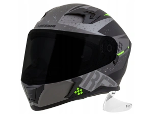 jaszmotor_webshop_cassida_integral_3.0_drift_zart_bukosisak_napszemuveggel,_pinlock_elokeszitessel_+_ajandek_sotetitett_plexi_(matt_fekete-szurke-zold) galéria