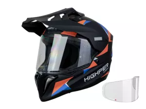 jaszmotor_webshop_highper_x_enduro_bukosisak_felnyithato_plexivel_+_ajandek_pinlock_(matt_fekete-narancs-kek) galéria