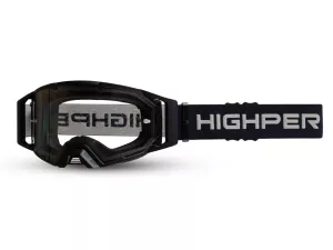 jaszmotor_webshop_highper_x_evo_cross_szemuveg_-_matt_fekete_(Átlatszo_+_krom_tukros_plexivel) galéria