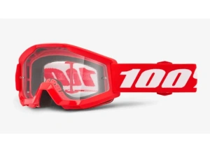 jaszmotor_webshop_100%_-_strata_mini_gyerek_piros_cross_szemuveg_-_Átlatszo_plexivel galéria