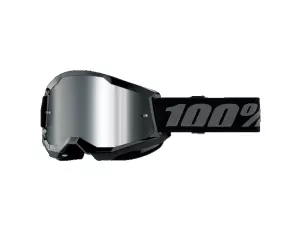 jaszmotor_webshop_100%_-_strata_2_youth_gyerek_fekete_cross_szemuveg_-_ezust_tukros_plexivel galéria