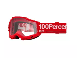 jaszmotor_webshop_100%_-_accuri_2_wolg_piros_cross_szemuveg_-_Átlatszo_plexivel galéria