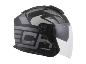 jaszmotor_webshop_cassida_jet_tech_2.0_roto_nyitott_bukosisak_napszemuveggel_(matt_fekete-szurke) galéria