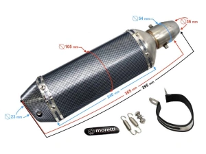 jaszmotor_webshop_kipufogo_dob,_sport,_dirt_bike___pit_bike___quad,_110-600ccm_(karbon_szin)_(moretti) galéria