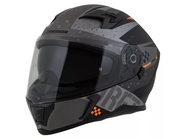 jaszmotor_webshop_cassida_integral_3.0_drift_zart_bukosisak_napszemuveggel,_pinlock_elokeszitessel_+_ajandek_sotetitett_plexi_(matt_fekete-szurke-narancssarga) galéria