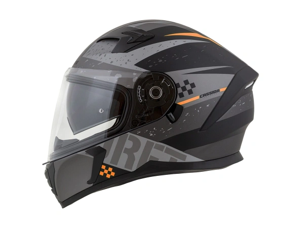 jaszmotor_webshop_cassida_integral_3.0_drift_zart_bukosisak_napszemuveggel,_pinlock_elokeszitessel_+_ajandek_sotetitett_plexi_(matt_fekete-szurke-narancssarga) galéria