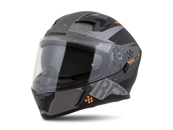 jaszmotor_webshop_cassida_integral_3.0_drift_zart_bukosisak_napszemuveggel,_pinlock_elokeszitessel_+_ajandek_sotetitett_plexi_(matt_fekete-szurke-narancssarga) galéria