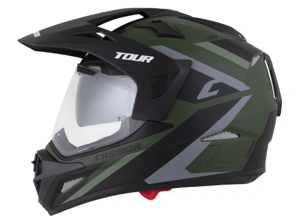 jaszmotor_webshop_cassida_tour_2.0_x-tra_cross_bukosisak_felnyithato_plexivel_es_napszemuveggel,_pinlock_elokeszitessel_(matt_zold-szurke-fekete) galéria