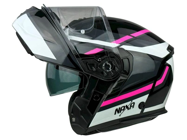 jaszmotor_webshop_naxa_f07-f_felnyithato_bukosisak_napszemuveggel_+_ajandek_pinlock_lencse_(fekete-rozsaszin-feher) galéria