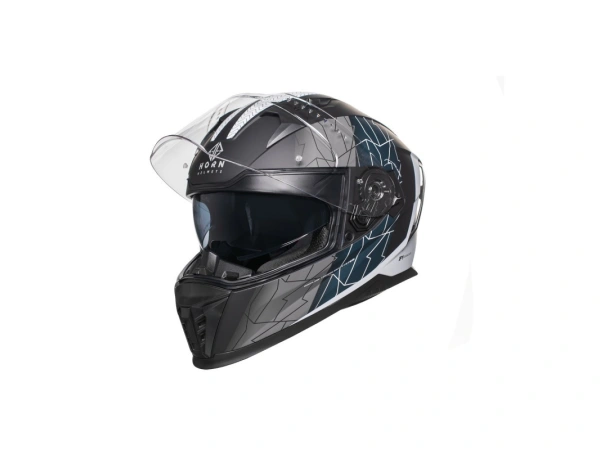 jaszmotor_webshop_horn_hirs_zart_bukosisak_napszemuveggel_es_pinlock_elokeszitessel_(matt_fekete_-_szurke_-_kek) galéria