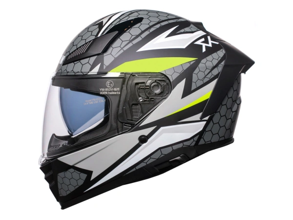 jaszmotor_webshop_horn_h831_viper_zart_bukosisak_beepitett_napszemuveggel_(matt_szurke-fekete-sarga) galéria