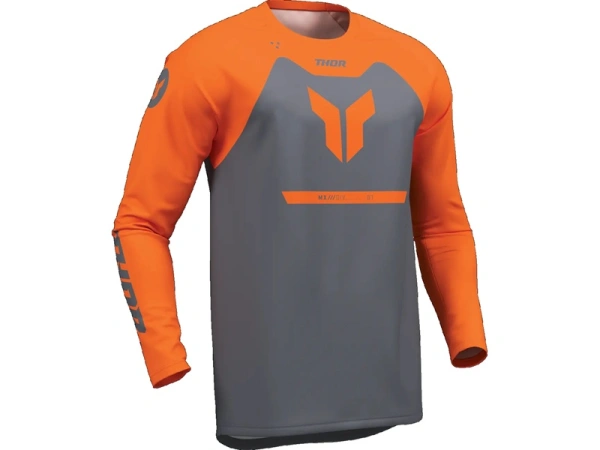 jaszmotor_webshop_thor_ridemode_menace_gyerek_motoros_mez_(szurke_-_narancssarga) galéria