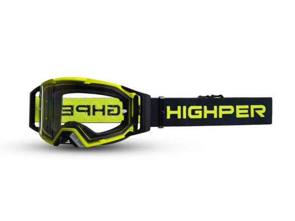 jaszmotor_webshop_highper_x_evo_cross_szemuveg_-_matt_fluo_sarga_(Átlatszo_+_sarga_plexivel) galéria