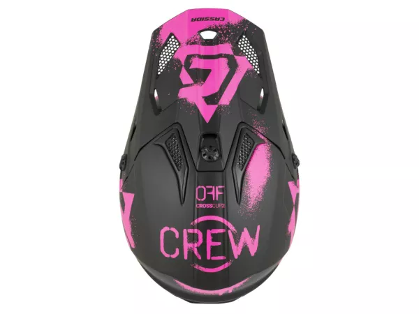 jaszmotor_webshop_cassida_cross_cup_2_crew_gyerek_cross_bukosisak_(matt_fekete_-_rozsaszin)_2026 galéria