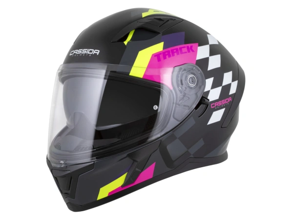 jaszmotor_webshop_cassida_orbit_track_zart_bukosisak_napszemuveggel,_pinlock_elokeszitessel_(matt_fekete-rozsaszin-sarga) galéria