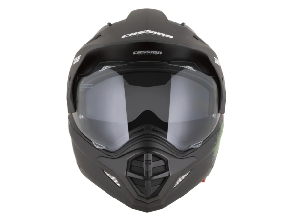 jaszmotor_webshop_cassida_tour_2.0_crew_cross_bukosisak_felnyithato_plexivel_es_napszemuveggel,_pinlock_elokeszitessel_(matt_fekete-zold) galéria