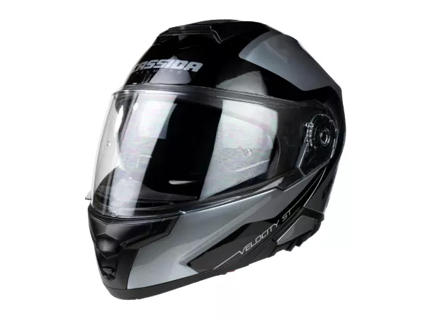 jaszmotor_webshop_cassida_compress_velocity_st_2.1_felnyithato_bukosisak_napszemuveggel,_pinlock_elokeszitessel_(szurke-fekete) galéria