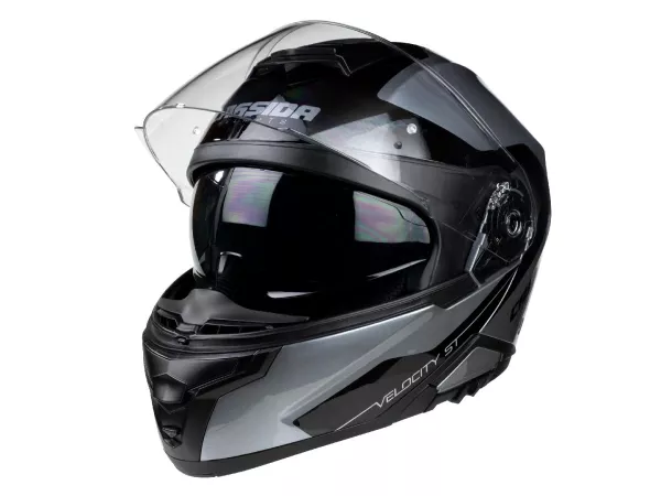 jaszmotor_webshop_cassida_compress_velocity_st_2.1_felnyithato_bukosisak_napszemuveggel,_pinlock_elokeszitessel_(szurke-fekete) galéria