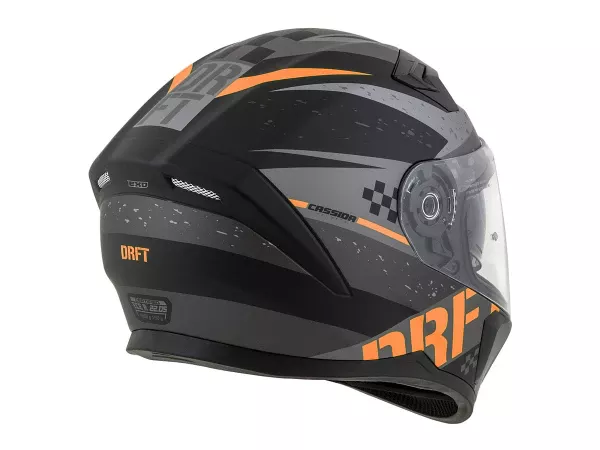 jaszmotor_webshop_cassida_integral_3.0_drift_zart_bukosisak_napszemuveggel,_pinlock_elokeszitessel_+_ajandek_sotetitett_plexi_(matt_fekete-szurke-narancssarga) galéria