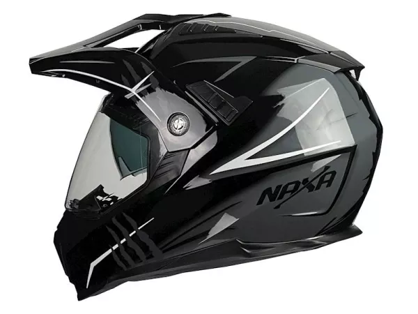 jaszmotor_webshop_naxa_co3_m_cross_bukÓsisak_felnyithatÓ_plexivel_És_napszemÜveggel_(fekete-szurke) galéria