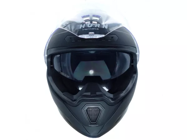 jaszmotor_webshop_horn_predator_838_-_zart_bukosisak_+_ajandek_szines_plexivel_(matt_fekete) galéria