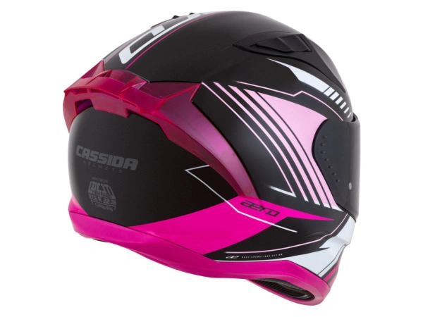 jaszmotor_webshop_cassida_aero_drome_zart_bukosisak_napszemuveggel,_pinlock_elokeszitessel_+_ajandek_sotetitett_plexi_(matt_fekete-rozsaszin) galéria