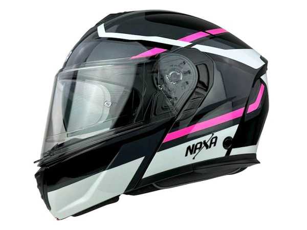 jaszmotor_webshop_naxa_f07-f_felnyithato_bukosisak_napszemuveggel_+_ajandek_pinlock_lencse_(fekete-rozsaszin-feher) galéria