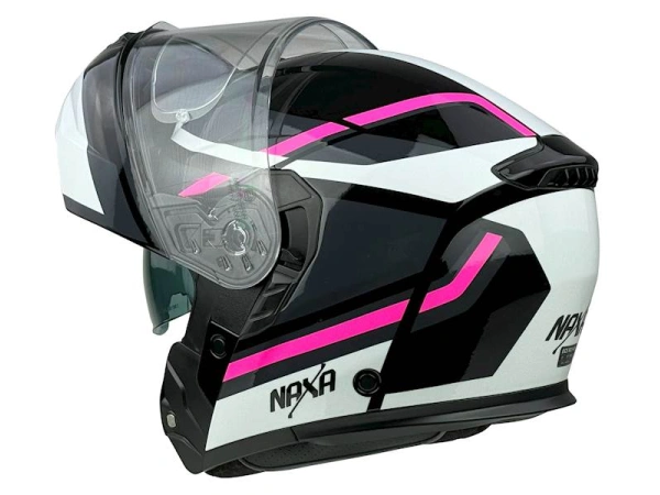 jaszmotor_webshop_naxa_f07-f_felnyithato_bukosisak_napszemuveggel_+_ajandek_pinlock_lencse_(fekete-rozsaszin-feher) galéria