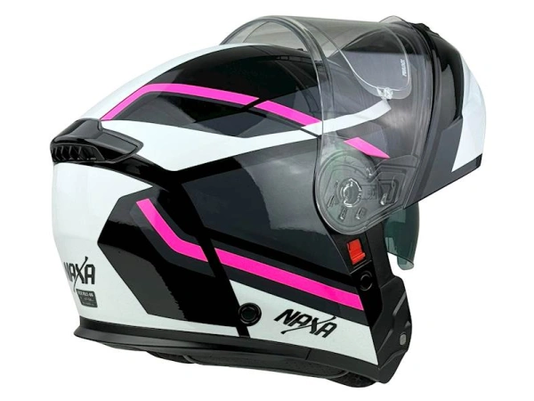 jaszmotor_webshop_naxa_f07-f_felnyithato_bukosisak_napszemuveggel_+_ajandek_pinlock_lencse_(fekete-rozsaszin-feher) galéria