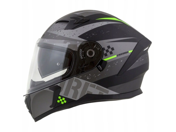 jaszmotor_webshop_cassida_integral_3.0_drift_zart_bukosisak_napszemuveggel,_pinlock_elokeszitessel_+_ajandek_sotetitett_plexi_(matt_fekete-szurke-zold) galéria