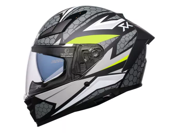 jaszmotor_webshop_horn_h831_viper_zart_bukosisak_beepitett_napszemuveggel_(matt_szurke-fekete-sarga) galéria