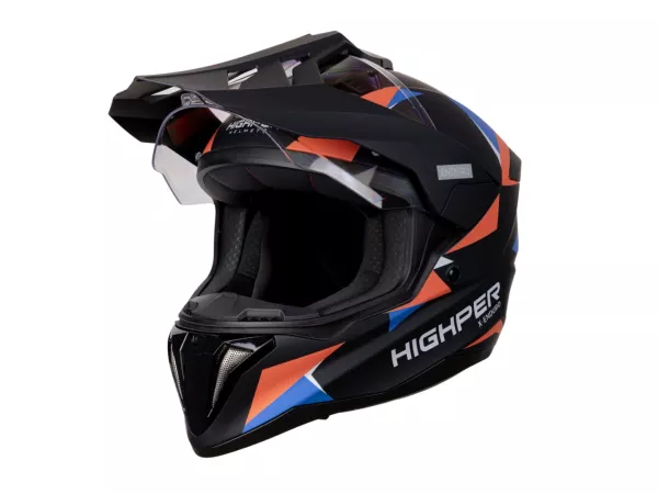 jaszmotor_webshop_highper_x_enduro_bukosisak_felnyithato_plexivel_+_ajandek_pinlock_(matt_fekete-narancs-kek) galéria