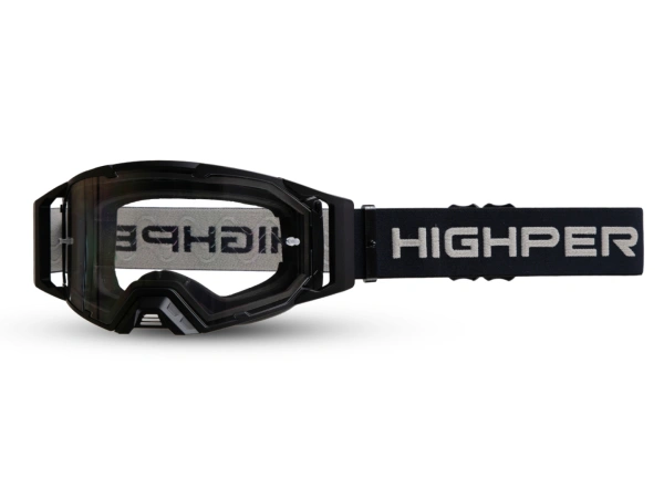 jaszmotor_webshop_highper_x_evo_cross_szemuveg_-_matt_fekete_(Átlatszo_+_krom_tukros_plexivel) galéria