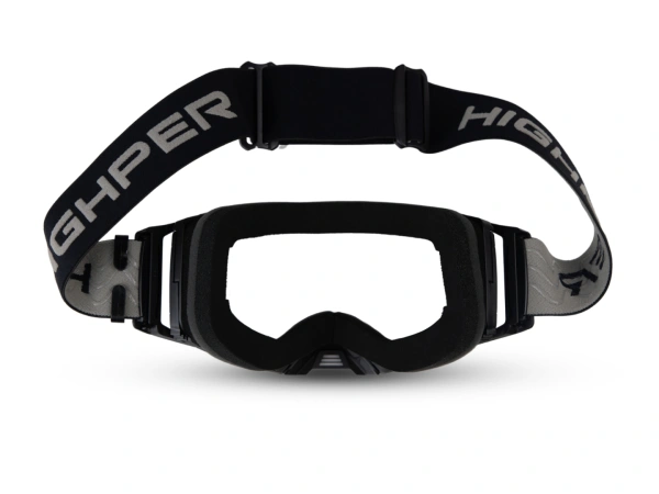 jaszmotor_webshop_highper_x_evo_cross_szemuveg_-_matt_fekete_(Átlatszo_+_krom_tukros_plexivel) galéria