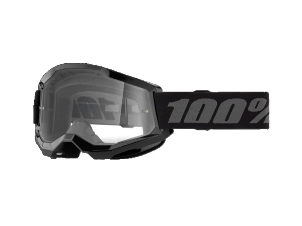 jaszmotor_webshop_100%_-_strata_2_youth_gyerek_fekete_cross_szemuveg_-_Átlatszo_plexivel galéria