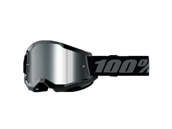 jaszmotor_webshop_100%_-_strata_2_youth_gyerek_fekete_cross_szemuveg_-_ezust_tukros_plexivel galéria